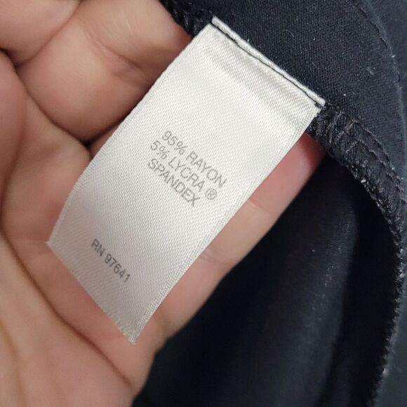 J Jill Wearever collection black cream all over print stretch pullover dress L - Picture 4 of 6